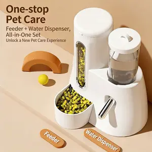New Hamster Pet Water Bottle, Ball Rolling Drinking Device, Leak-Proof Vertical Design, Hanging Water Bottle and Food Bowl Feeder Combo, Hamster Accessories