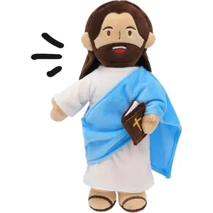 Jesus Plush - 13.4" Talking Jesus Plush Toy with 20 Bible Verses and 3 Bible Songs, Religious Stuffed Doll for Kids, Christian Easter Gift for Church and Sunday School