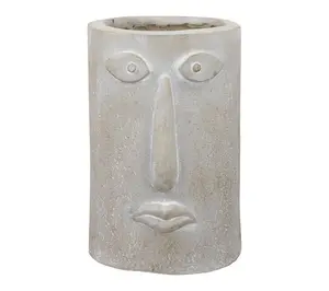 Northlight Large Abstract Face Ceramic Outdoor Garden Planter