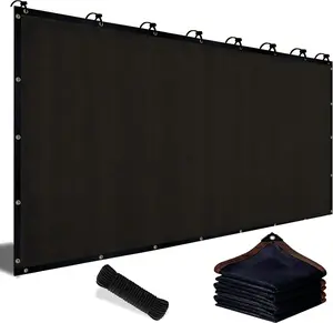 90% UV Protection Outdoor Sun Shade Mesh, 10x13ft Breathable Patio Privacy Screen with Rivets, Outdoor Decor for Patio Pergola, Garden, Backyard Garden Accessories