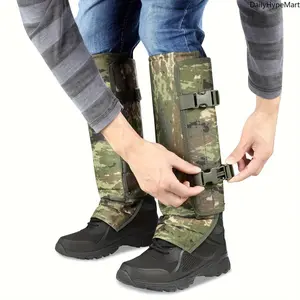 Outdoor Adjustable Snake Gaiters - Durable Abrasion-Resistant Fabric Leg Protectors for Hiking, Walking, Neutral Design Fashion Accessory