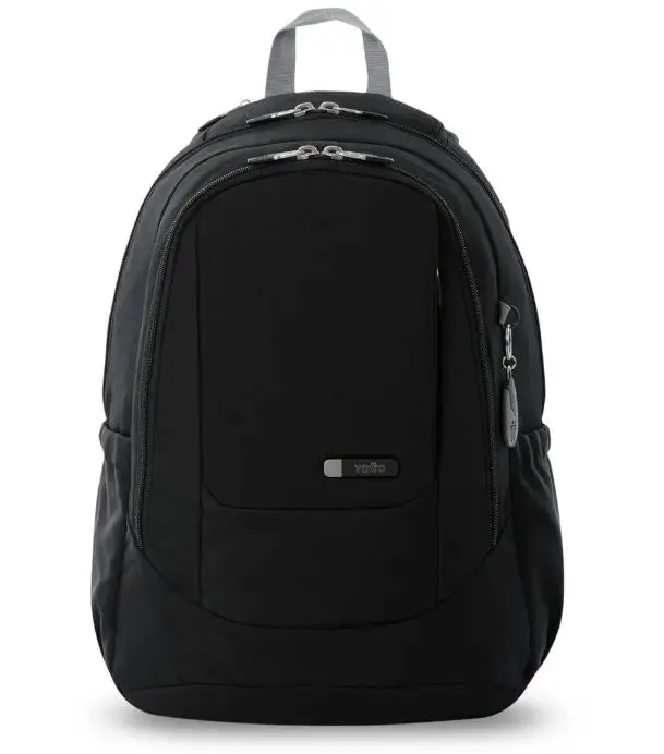 TOTTO Men’s Work and Travel Backpack  for 14-Inch Laptop Black Business travel