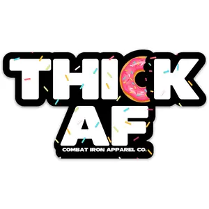 COMBAT IRON APPAREL™ Thick AF Donut Decal Sticker