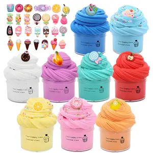 Safe Non-Toxic Scented Slime Set DIY Material Pack Stress Relief Party Gift for Girls and Boys, Non-Sticky Ultra Soft Mud Toy Suitable for 3 Years +