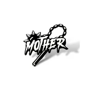 Weird Mother Morningstar Flail / Mace deluxe hard enamel pin