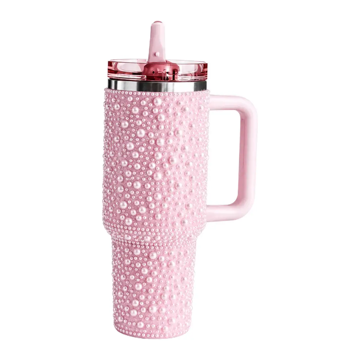 Cute Water Bottle For Women Tumbler Cup,   Giftable Coffee Cups Style, Leak-Proof Straw Lid, Portable Flask, Wide Mouth, Slim Base Fits Car Cup Holder,40oz