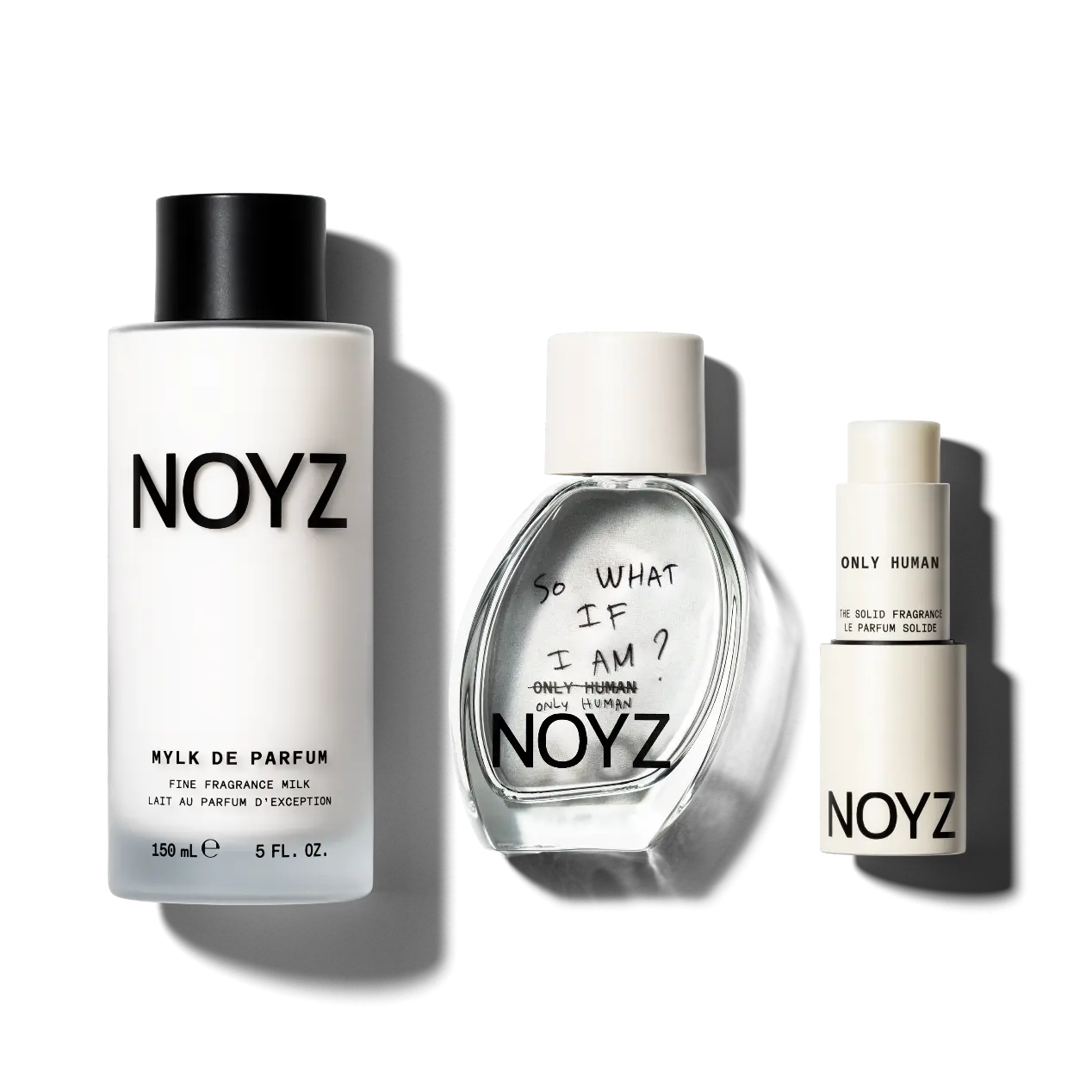 NOYZ ONLY HUMAN COLLECTION - Only Human 50 ml Eau de Parfum + Only Human Mylk de Parfum + Only Human Solid Fragrance