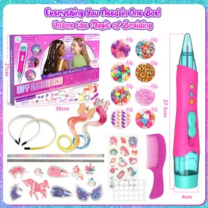 DIY Hair Braider Tool Kit for Girls Kids - Electric Automatic Hair Braiding Machine - Hair Styling Accessories Set - Creative Educational Toy Gift for Toddlers Teens