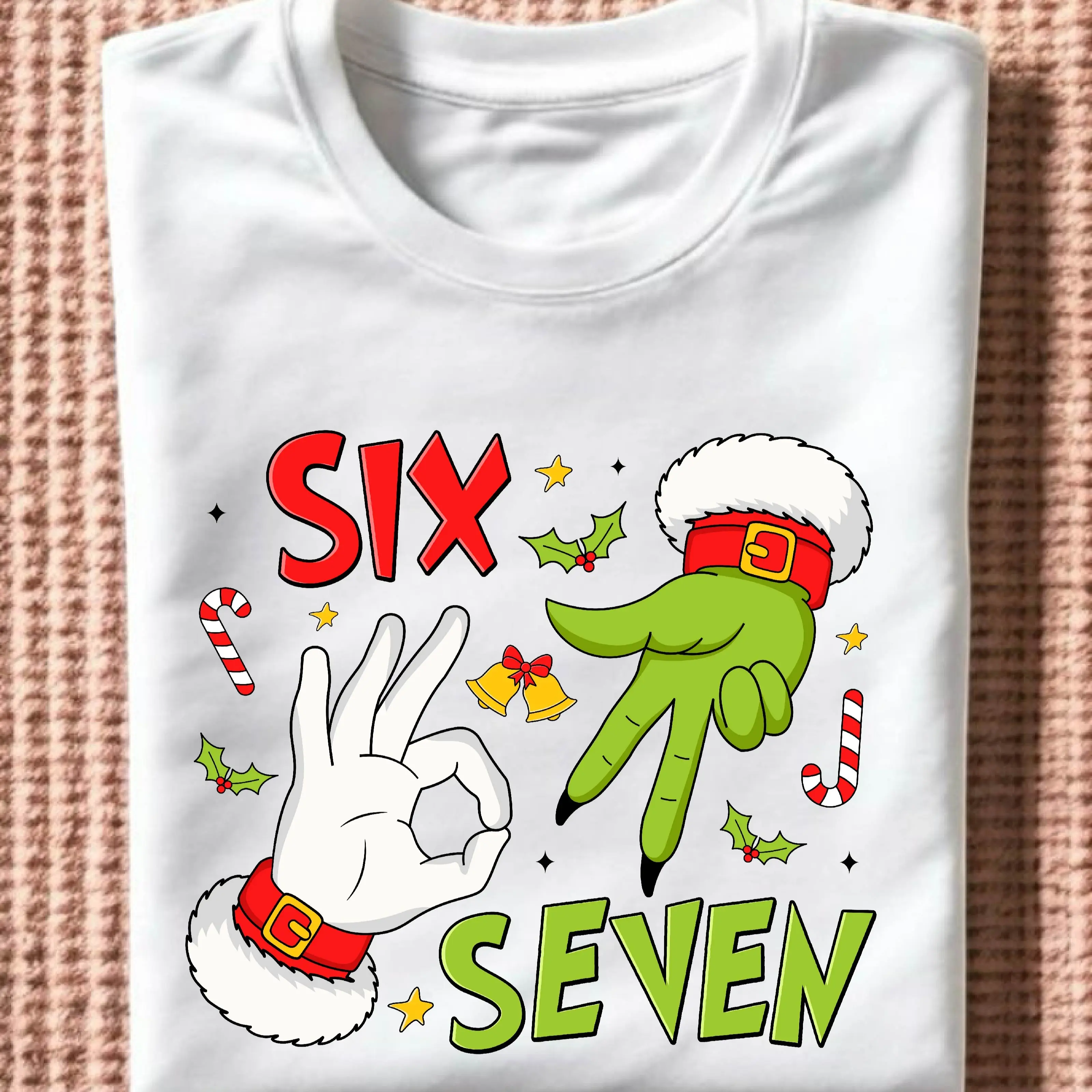 Six Seven 6 7 Meme Christmas T-Shirt, Funny Christmas Family Shirt, Christmas Party, Merry Christmas, Xmas Gifts T-Shirt, Unisex Winter Holiday