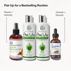 Feed Your Hair & Scalp Bundle | Aloe Shampoo, Conditioner, ACV Rinse & Repair Oil for Growth, Strength & Shine