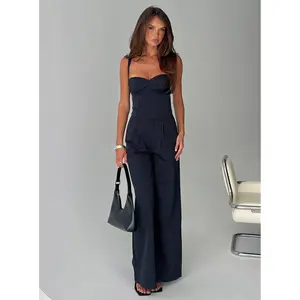 Briana Set Navy Pinstripe