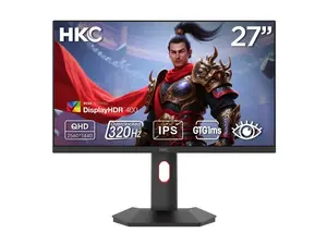 HKC G27H4P 27" Fast IPS Gaming Monitor WQHD 2560×1440 320Hz 1ms DIC HDR400 95% DCI-P3 Adjustable HAS Tilt Pivot Height DP+HDMI 2.1