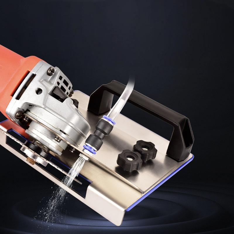 Stainless Steel Angle Grinder Bevel Cutting Jig (Model 100), Portable Tile Bevel Cutter for 45 Degree Chamfer & Straight Cuts