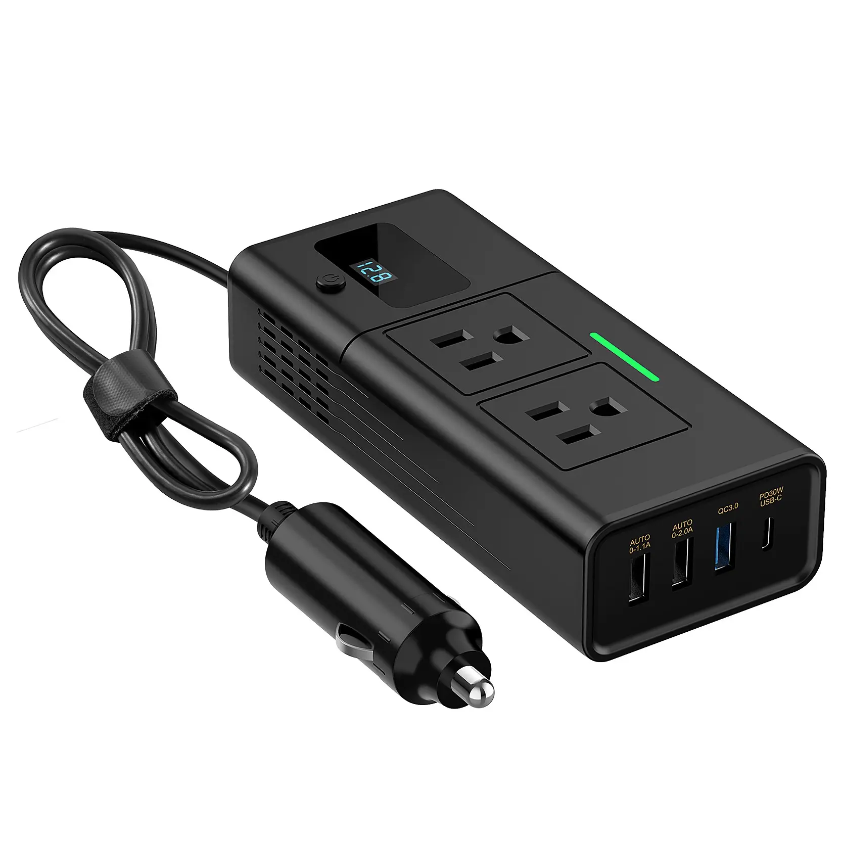 200w Power Inverter Car Charger Adapter, Road Trip Essentials, DC 12V to AC110v Converter, Car Ac Outlet Adapter, Laptop Car Charger, Automotive Car Charger, Car Adapter For Plug Outlet, USB Car Charger, Car AC, Automobile Adapter