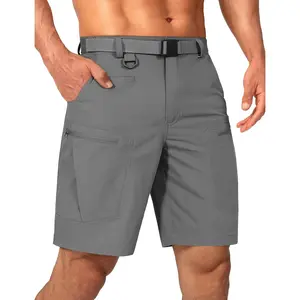 Cargo Hiking Shorts Water Resistant Quick Dry Lightweight Breathable Tactical Shorts with Belt