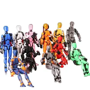 3rd Generation Articulated 3D Printed Lucky Doll Posable Action Figure Collectible Toy Gift Poseable DIY Skeleton Statue Kit Miniatures Box Home Kitchen Storage Set, 3D-Printed Miniatures, Assembly Kit Miniatures