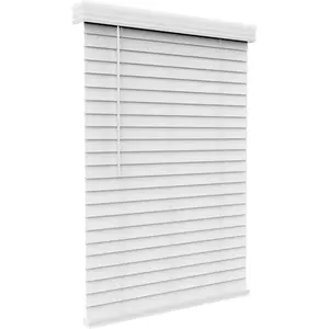 Faux Wood Blinds with - 26.5" Width x 36", White, Window Blinds & Shades - Blinds for Indoor Windows, 2" Faux Wooden Blinds for Home, Window Shades