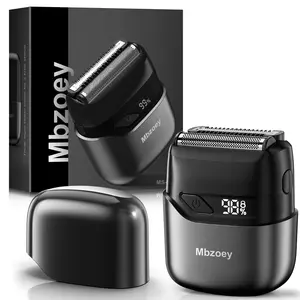 [SummerVibes]Mbzoey Foil Shavers for Men, Mini Razor, Compact Face Shaver, IPX7 Waterproof Wet Dry Fathers Day Gift Steel Facial smartliving Titanium