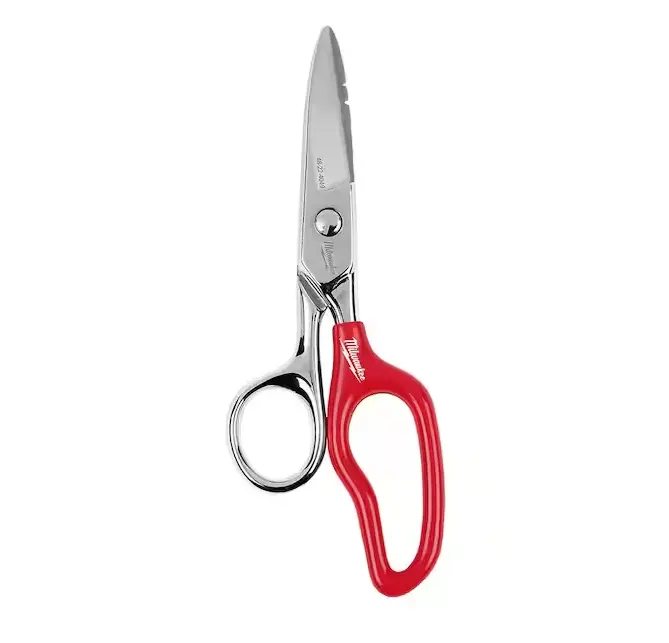 Milwaukee Electrician Scissors, Extended Handle Extended Grip, Steel Blades, Durable Steel, Wire Cutting for Cable and Wire (48-22-4049), Tools, Easy Stripping