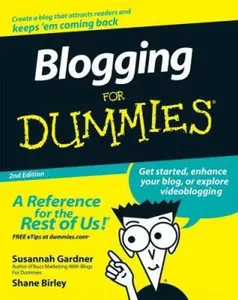 USED-Blogging For Dummies by Susannah Gardner (Paperback)