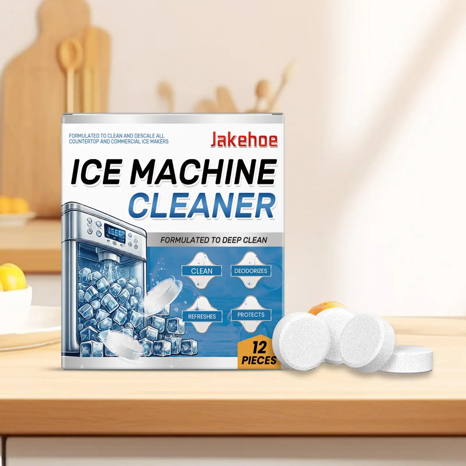 Ice Machine Cleaner, 1/2 Counts Ice Machine Cleaning Tablet, Household Cleaning Tablet for Ice Machine, Kitchen Cleaning Supplies