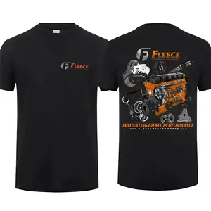 Fleece Performance T-Shirt, Innovating Diesel Engine Graphic Tee for Mechanics & Truck Tuners, Bold Orange Turbo Engine Design Shirt for Diesel Enthusiasts
