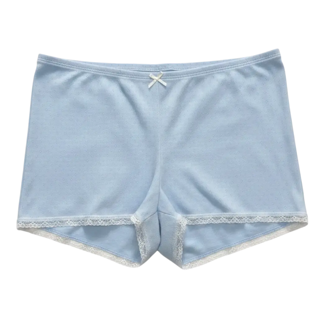 100% Cotton Booty Shorts - Baby Blue