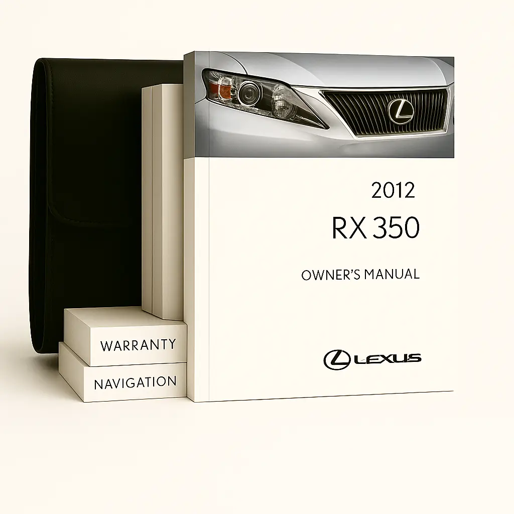 2012 Lexus RX 350 Owners Manual  - Complete Set