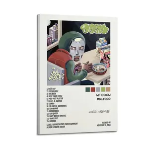 Mm..Food-MF Doom Modern Art Deco Painting Art Poster Wall Decoration Wall Poster Art Wall Rich Art Painting Corridor Art Painting Decoration