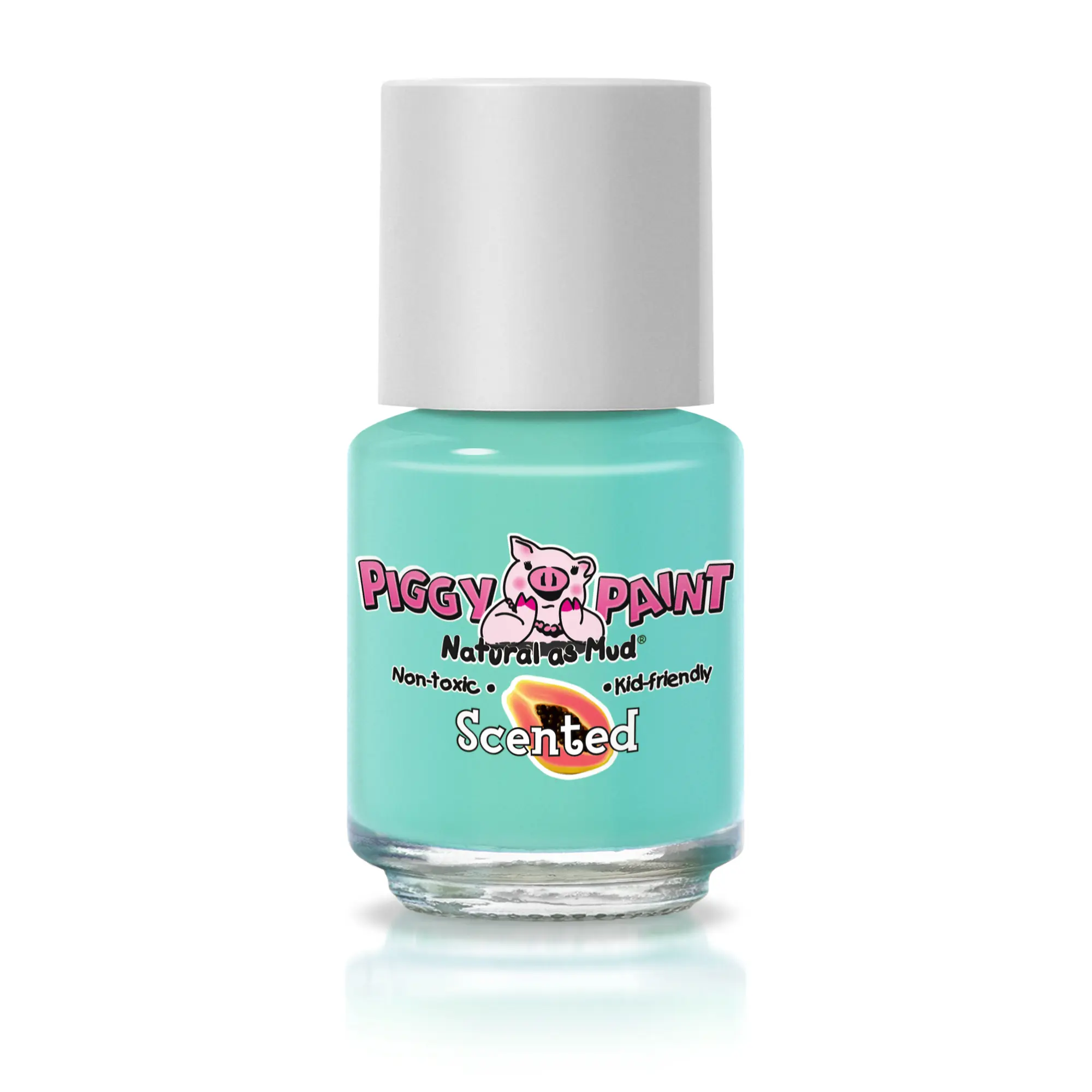 Piggy Paint Papaya Party Scented Matte Sea Foam Green 0.25oz Non-toxic Vegan Water-based Formula Kid-friendly Nail Polish