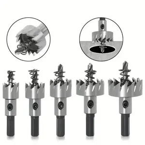 Hole Puncher, High-Speed Steel Hole Punching Drill Bit Set, Sheet Metal Hole Puncher, Stainless Steel Hole Puncher, Thin Metal Plate Hole Enlargement