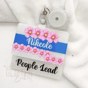Custom Glitter Name + Title Badge Set Custom Glitter Name + Title Badge Set