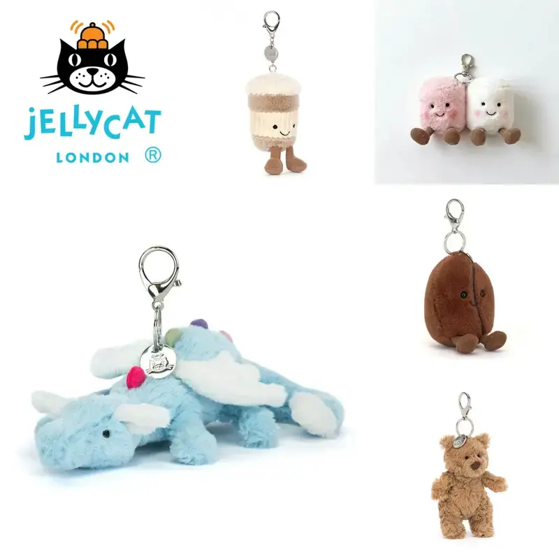 Jellycat Plush Bag Pendant – Soft Stuffed Animal Keyring, Cute Backpack Charm, Kawaii Plush Accessory, Birthday Gift