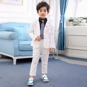 Boys Suit 2pcs Suit jacket +trousers Tuxedo Jacket Formal Wedding Ring Bearer Outfit, Birthday Proms Dinner Blazers