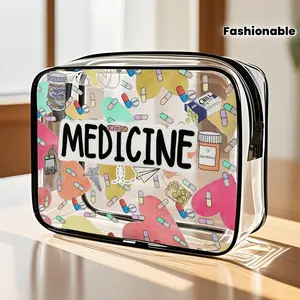 Women & Girls Storage Bag, High-Quality PVC Makeup Bag, Travel Portable Washbag, Tsa Approved, Large Capacity, Easy Clean, Travel Cosmetic Bags, Travel Essentials