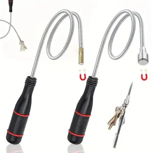 Two-piece magnetic pickup tool set, telescopic magnetic pickup device, suitable for vehicles and structural components, easily picks up hard-to-reach small objects, Hand Tools, Hardware