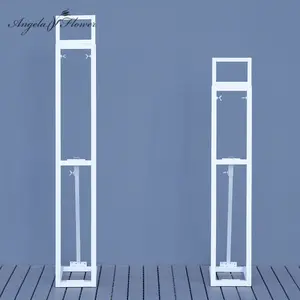 S-A8891 White Adjustable Shelf Square Frame Wedding Decor KT Backdrop Stand