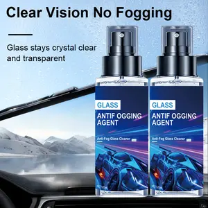 2 Pack Automotive Glass Anti-Fog Spray, 240ml Long-Lasting Glass Defogger for Windows & Mirrors, Essential Winter Driving Safety Kit