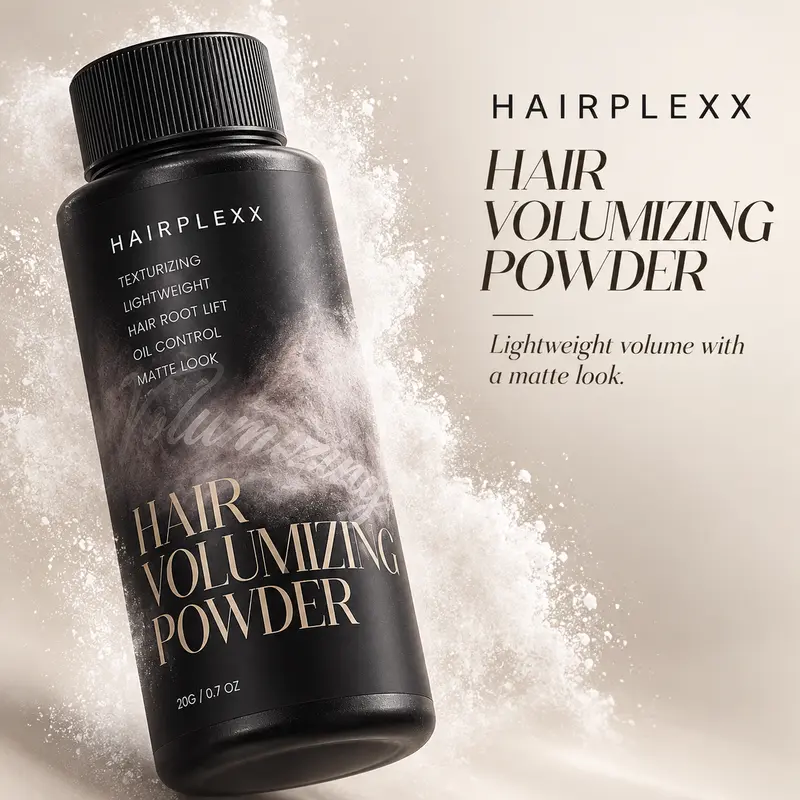 HAIRPLEXX Volumizing Texturizing Hair Powder - Matte Finish, Oil Control, Lightweight Feel, Thinning Hair Solution, Texturizing Volumizing Product, Full Volume Daily Haircare for Men & Women, Hair Powder For Thinning Hair