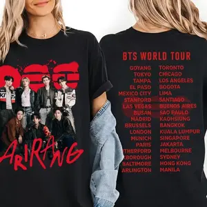 Arirang Tracklist The Kings Are Back Graphic Tee, Bangtan 2026 Album Songs Concert Shirt, Merch Gift for Fan, Bangtan Boys Group Shirt YCS