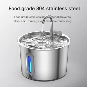 Ultra-Quiet Stainless Steel Cat Water Fountain – Automatic Pet Water Dispenser with Triple Filter, 2.2L Large Capacity for Cats & Dogs