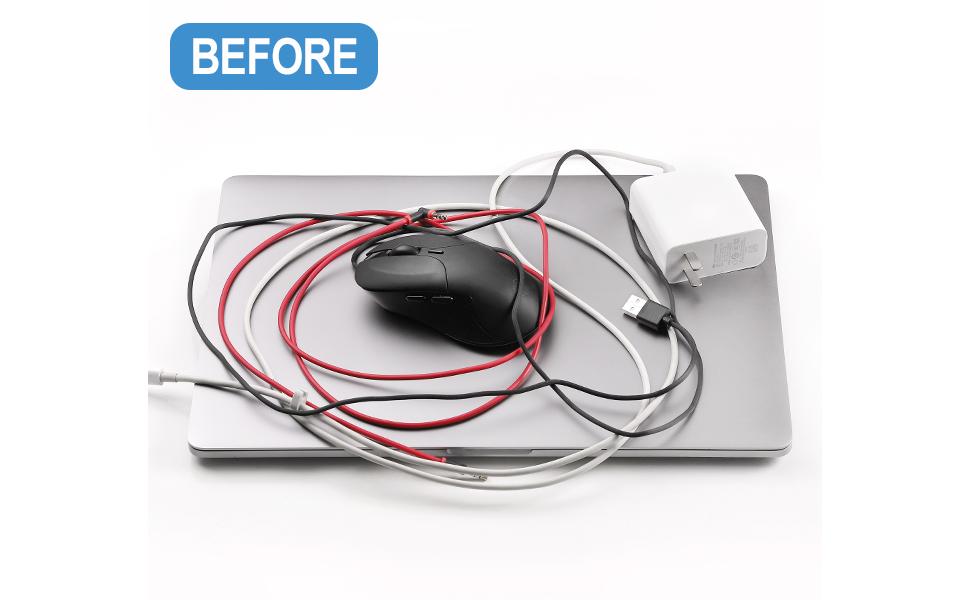 100 PCS 8 Inches Reusable Cable Ties | Adjustable Cord Wraps, Cable Straps | Hook & Loop Cord Organizer, Cable Management