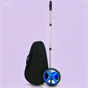 Telescopic Measuring Wheel with One-Key Reset, 6-Inch Distance Measuring Tool in Feet, Rolling Measurement Up To 10,000Ft, Mechanical Measure Wheel with Carrying Bag, Portable for Surveying and Construction.