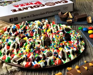 Candy Avalanche Chocolate Pizza