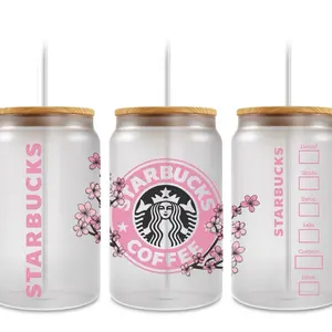 Custom starbucks cherry blossom glass cup Drinkware Custom starbucks cherry blossom glass cup Drinkware
