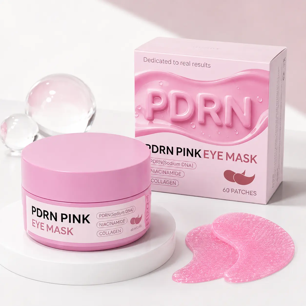Eye Patch PDRN Caffeine Collagen - Firming Gel Patches, | Age-Defying Care with Retinol & Collagen - Gel Patches for the Appearance of Dark Circles, Undereye Bags, Korean Skincare calcium