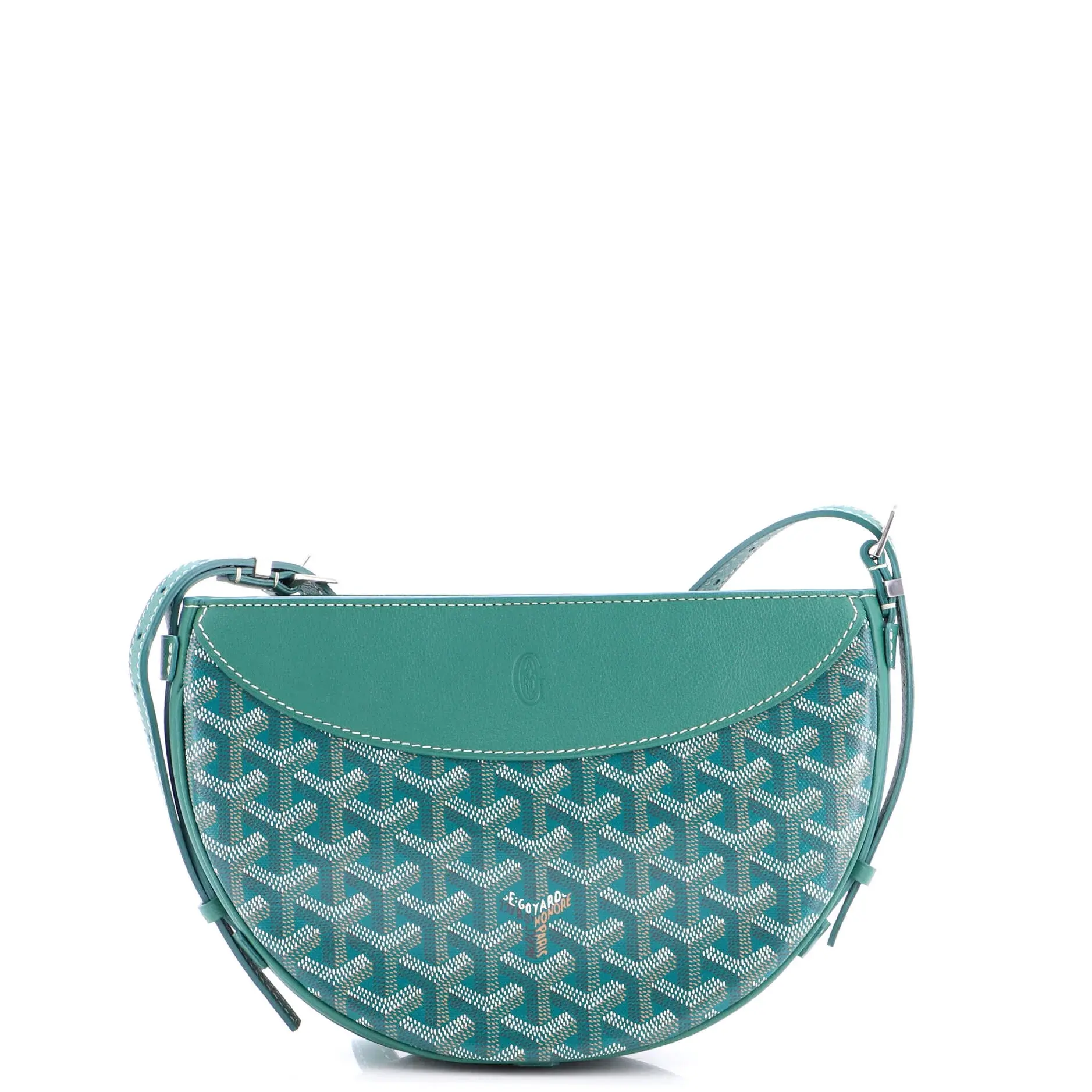 Pre-owned Goyard Canvas Coated Shoulder Bags Hirondelle Shoulder Bag Coated Canvas and Leather by Rebag