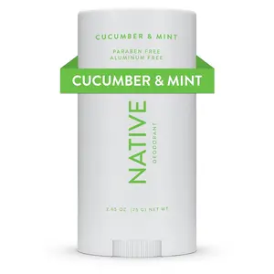 Native Deodorant - 72 Hour Odor Control for Women & Men - Aluminum Free with Baking Soda, Coconut Oil & Shea Butter - Cucumber & Mint Ingredients