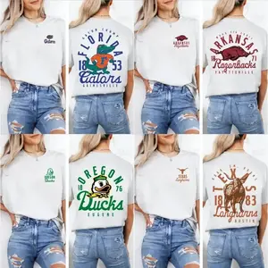 Vintage Campus Graphic T-Shirt, Hand Sketched College Style Tee, Game Day Sports Fan Shirt, Unisex Cotton Streetwear Top