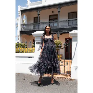 Floret Midi Dress - Dark Floral